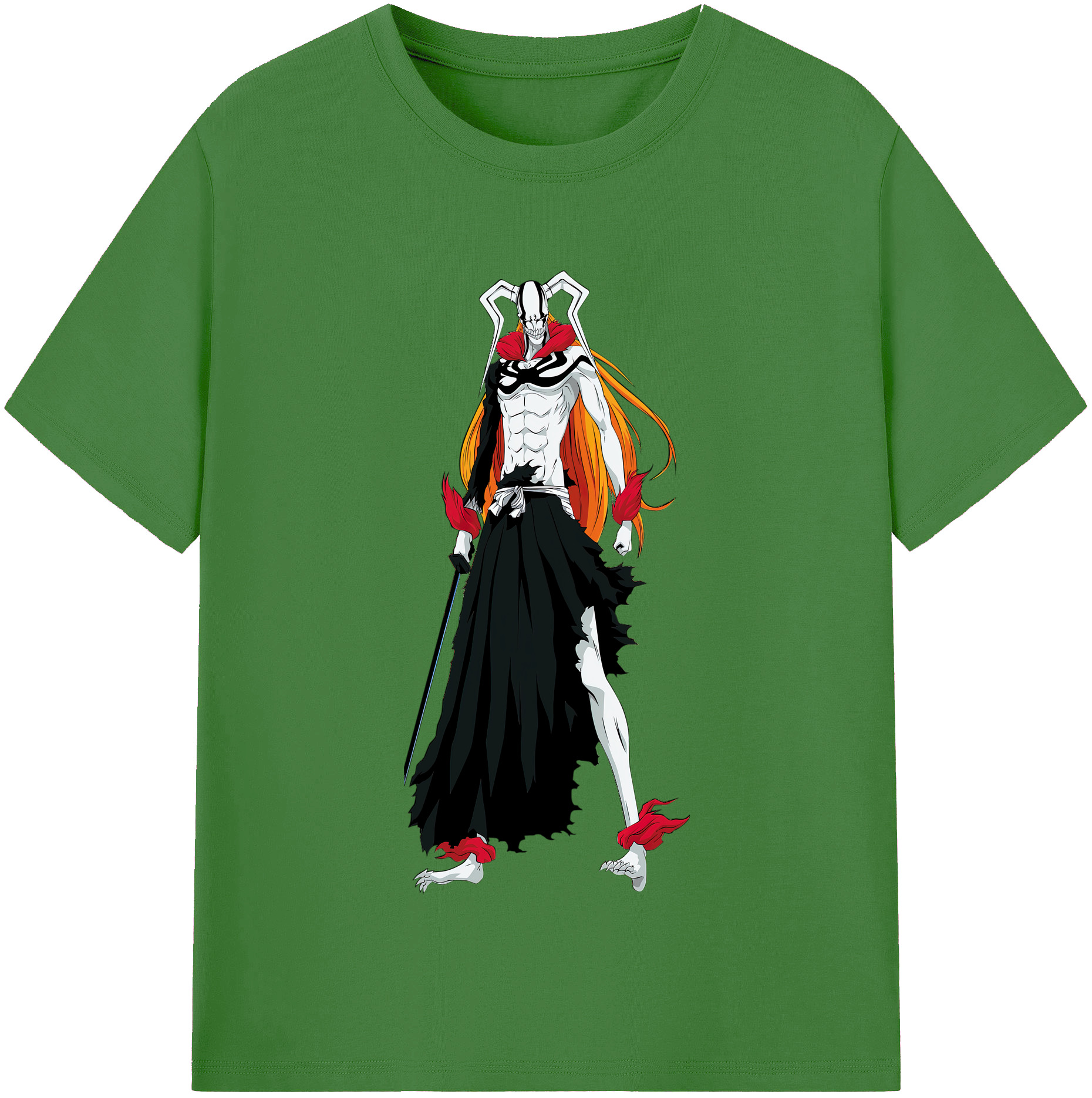 （画像用） ブリーチ 黒崎一護（くろさき いちご）BLEACH Kurosaki Ichigo レディースカジュアルプリントTシャツ（綿100％）